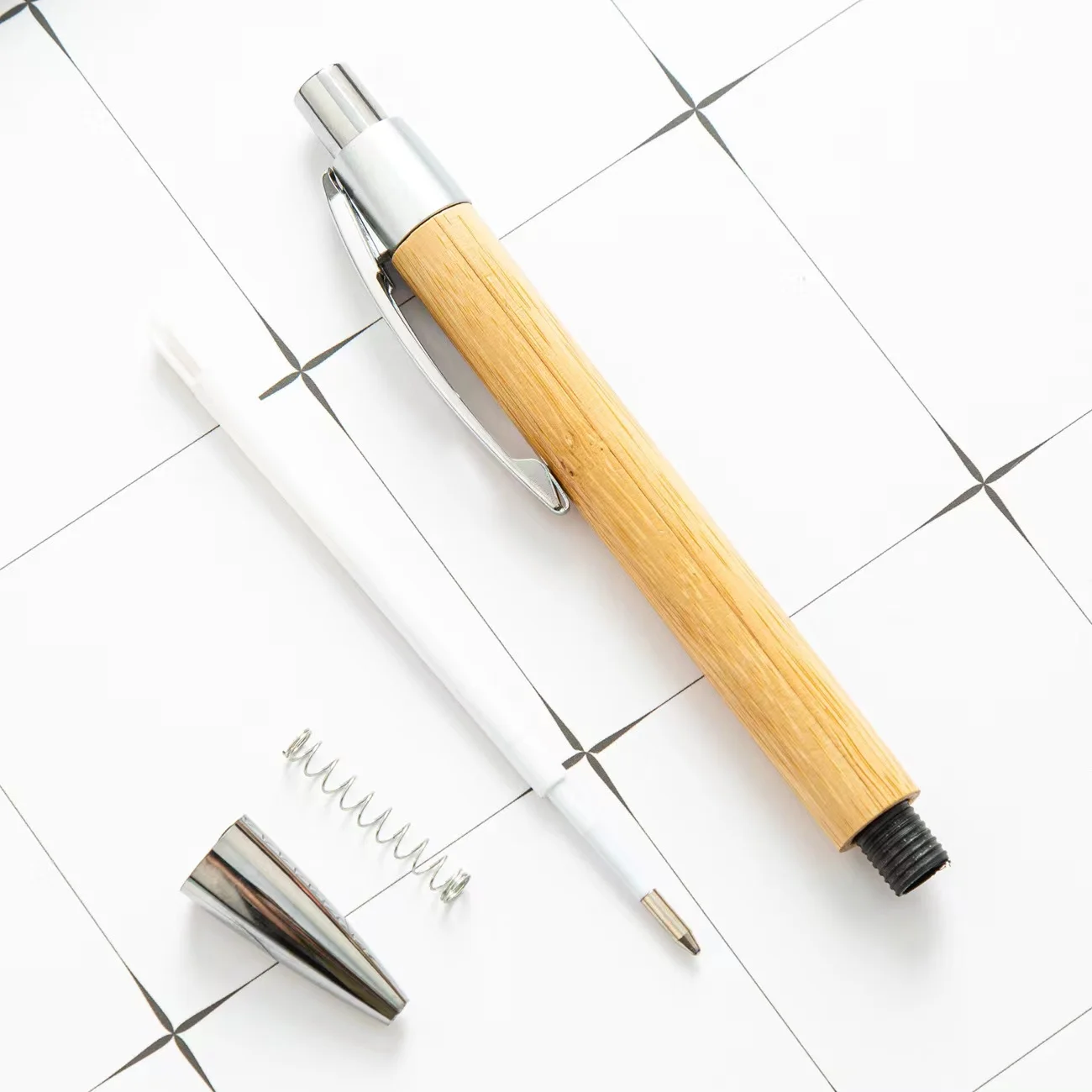 Eco Friendly Wood Bamboo Ball Pen With Custom Logo Printing Promo Pen