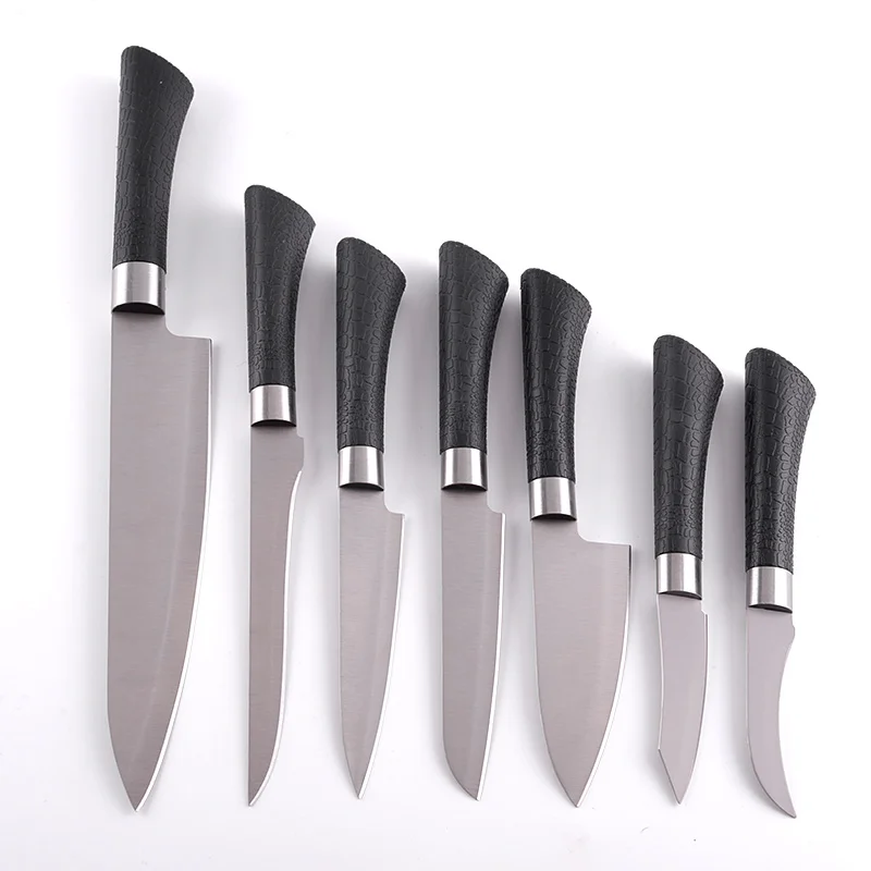 Высококачественный острый изысканный черный стальной кованый кухонный нож