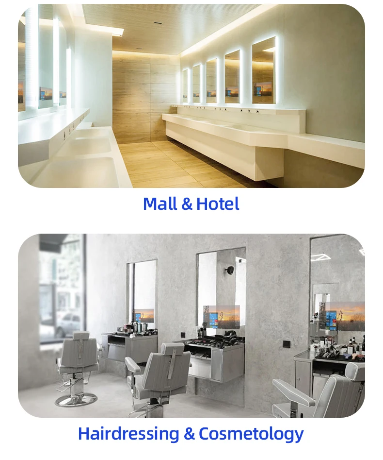 Indoor Interactive Fitness Lcd Mirror For Bathroom Touch Screen Intelligent Wall Mirror Smart Mirror