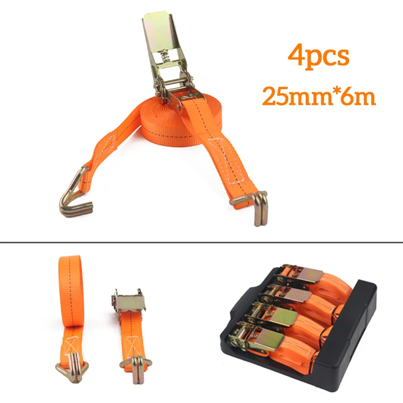 Heavy Duty Ratchet Tie Downs Custom Factory 1Inch Heavy Duty Lashing Belt Cargo Lashing Steel Ratchet Strap Tie Down With Hook