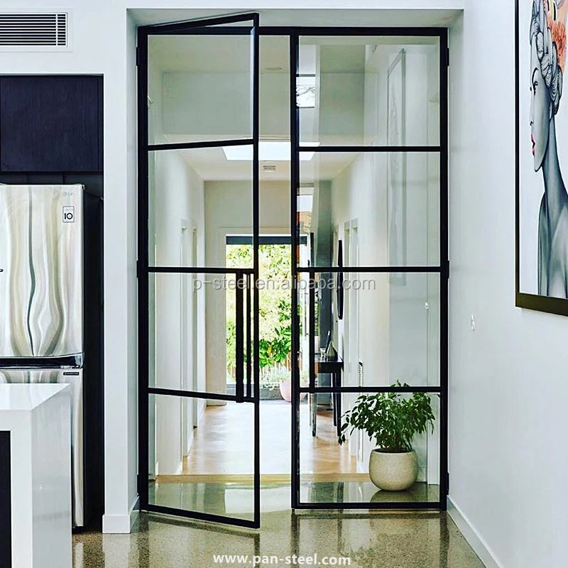 Crittall View larger image Add to Compare  Share Slim Framed Metal Swing Glass Steel Door With Metal Frame French Style Modern