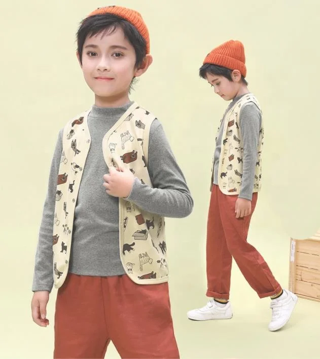 
2021 Customized spring infant toddler baby soft sleeveless waistcoat baby vest cotton clothes 