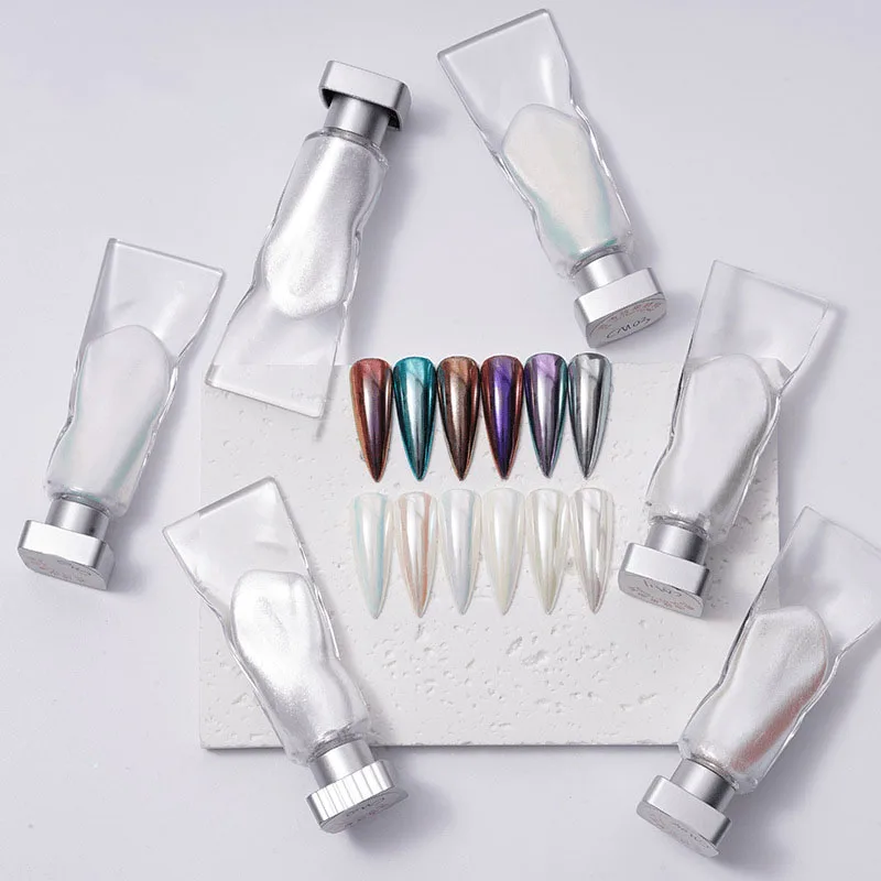 New Trend Custom Private Logo Nail Mirror Powder Pigments Liquid Professional Nail Art Pearl Mirror Powder