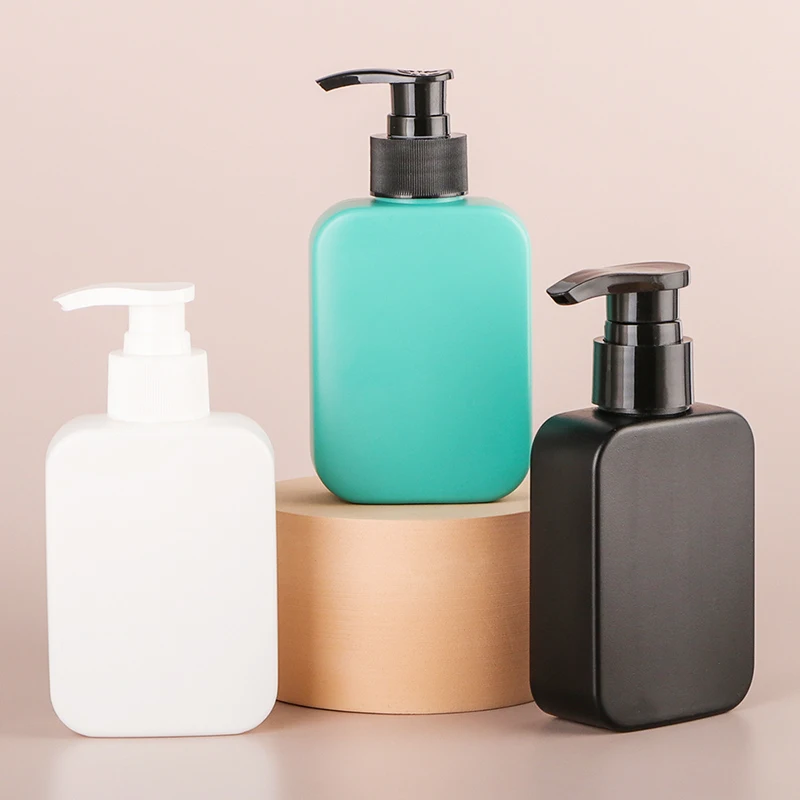 Wholesale Cosmetics Packaging Shampoo Bottle HDPE Empty 200ml 300ml Custom Lotion Plastic Bottle