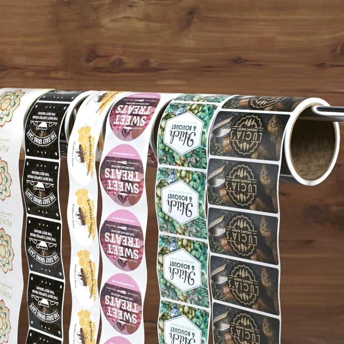 Sheet customize hologram waterproof round perfume bottle vinyl label roll sticker
