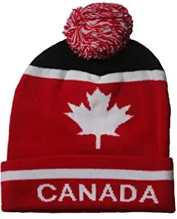 Canada Flag Unisex Stretchy Knit Beanie Hat Slouchy Skull Cap Winter Warm Hat