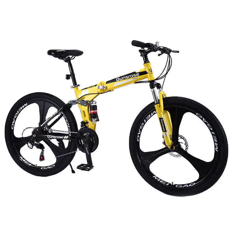 New 26 inch folding bike full suspension foldable mountain bicycle carbon