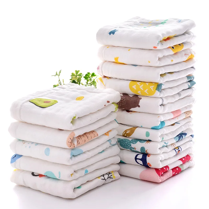 100%Cotton yarn cloth towel 50*25 baby saliva towel