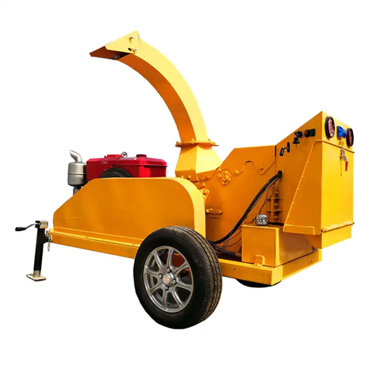 Diesel Engine Wood Chipper Tree Branch crusher Garden Waste Tree Branches Shredder Forest Machinery