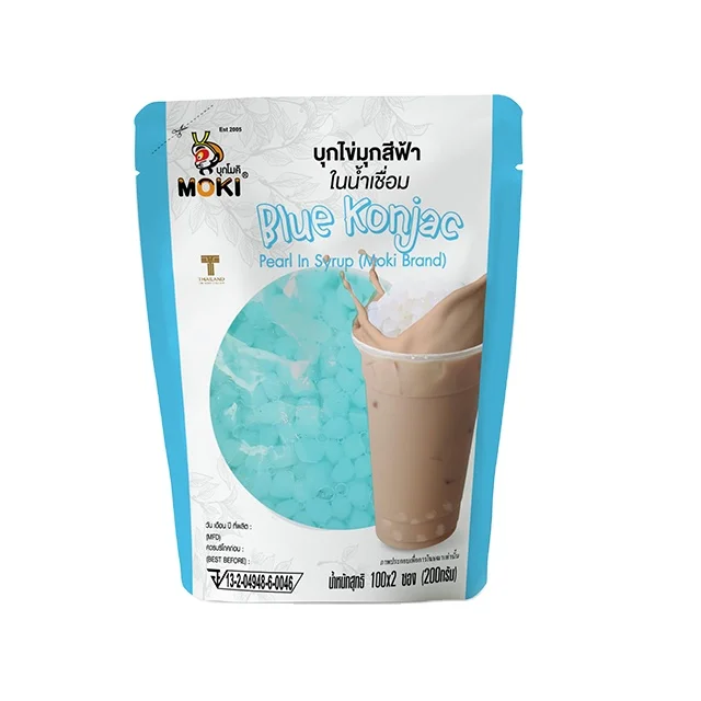 Синий жемчуг Konjac Boba с сиропом для Пузырькового чая диетическое волокно похудения Keto диета