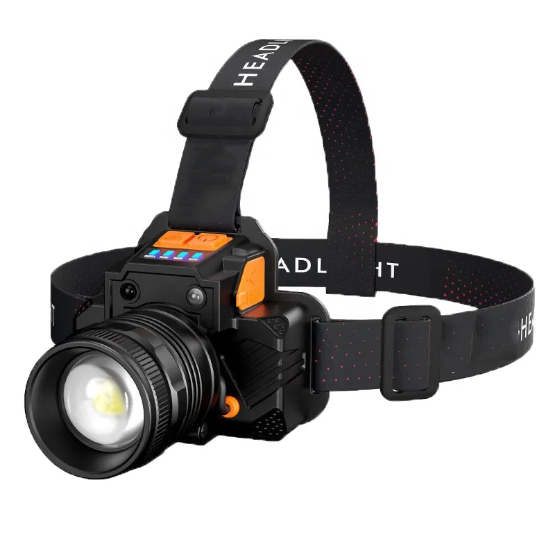 Rechargeable Sensor LED Headlamp Zoom Fishing Headlamp Torch Outdoor Super Bright Headlamp Waterproof Camping Hunting Head Lamp