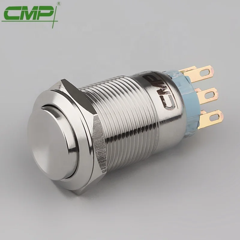 CMP waterproof 19mm 2NO2NC double pole push button switch