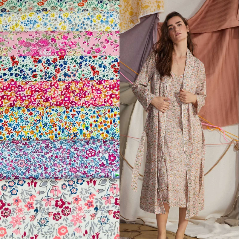 Customized sewing cotton high quality women pajamas dressmaking skin friendly soft 100 sewing cotton lawn london liberty fabric
