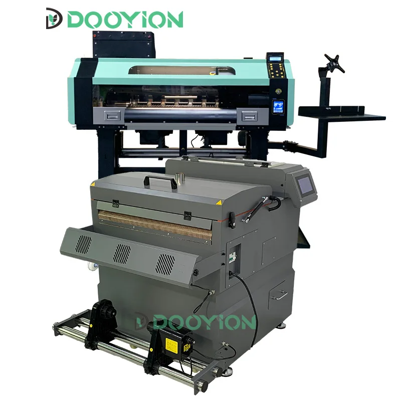 Manufacturer DTF Printing Equipment PET Film 45cm 60cm DTF Printer 2*I3200 or i1600 heads with powder shaker for Fabric Tshirt