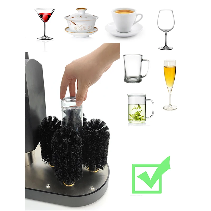 Bar Accessories Kitchen Bar Hotel Quick Remove Stain Washer Jar Glass Bottle Washer Machine Glass Wash And Dryer Cup Washer