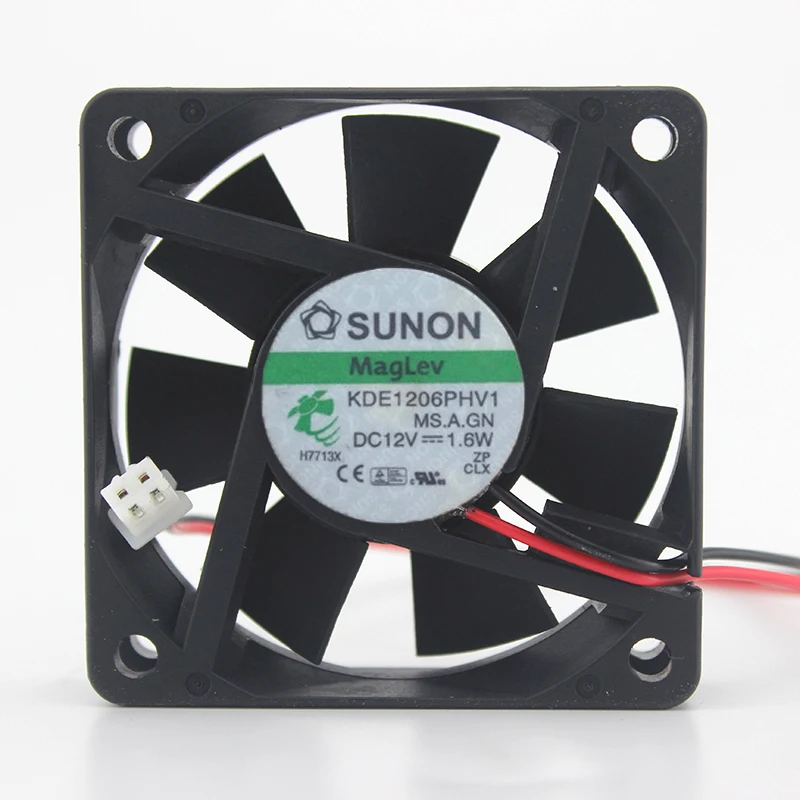 
GIULY SUNON KDE1206PHV1 12V 1.6W 6015 2 Wire Magnetic Bearing HYPRO 3D Printer Cooling Fan 