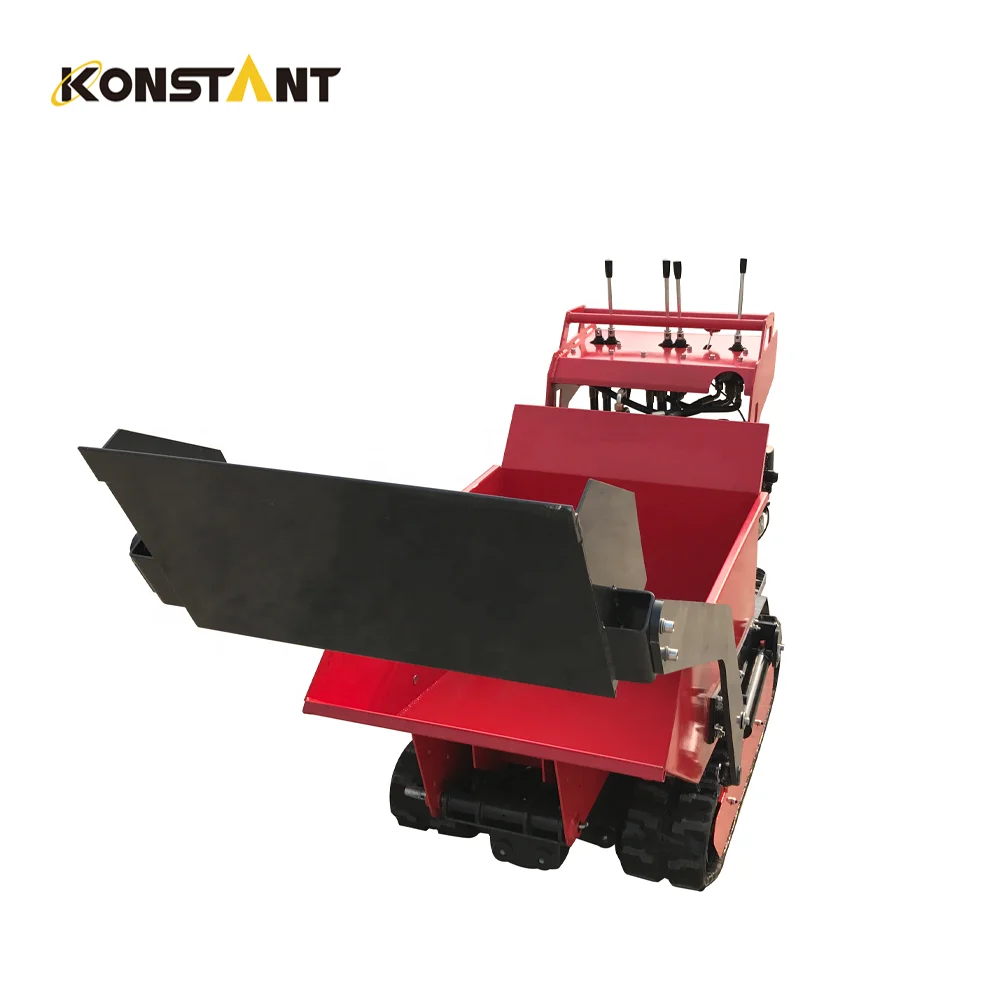 Power Barrow China Crawler Tractor Farm Machine Petrol Mini Dumper 500kg Full Hydraulic