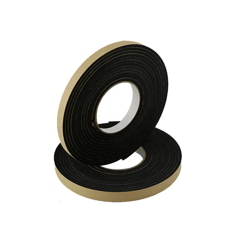 Eco-Friendly single side melt self adhesive Waterproof Roll Masking Mounting black soft sponge eva foam tape