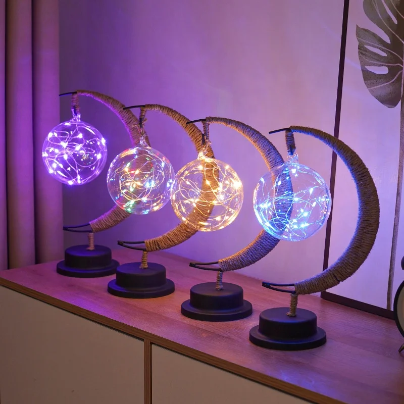 Creative Lamp Enchanted Lunar Lamp Hanging Magic Moon Led Room Decor Lights For Home Bedroom Festival Romantic Decorations