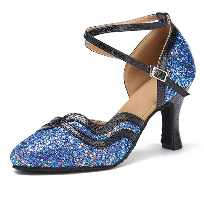 
Wholesale High Quality Professional Latin Dance Shoes For Women Ballroom Shoes Ladies Dancing Shoes With 5/7/8 cm Heel 