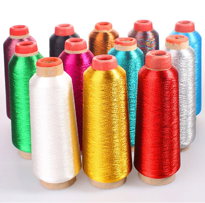 100G Computer Embroidery Metallic Gold Sim Thread In Small Size Metallic Foild Thread