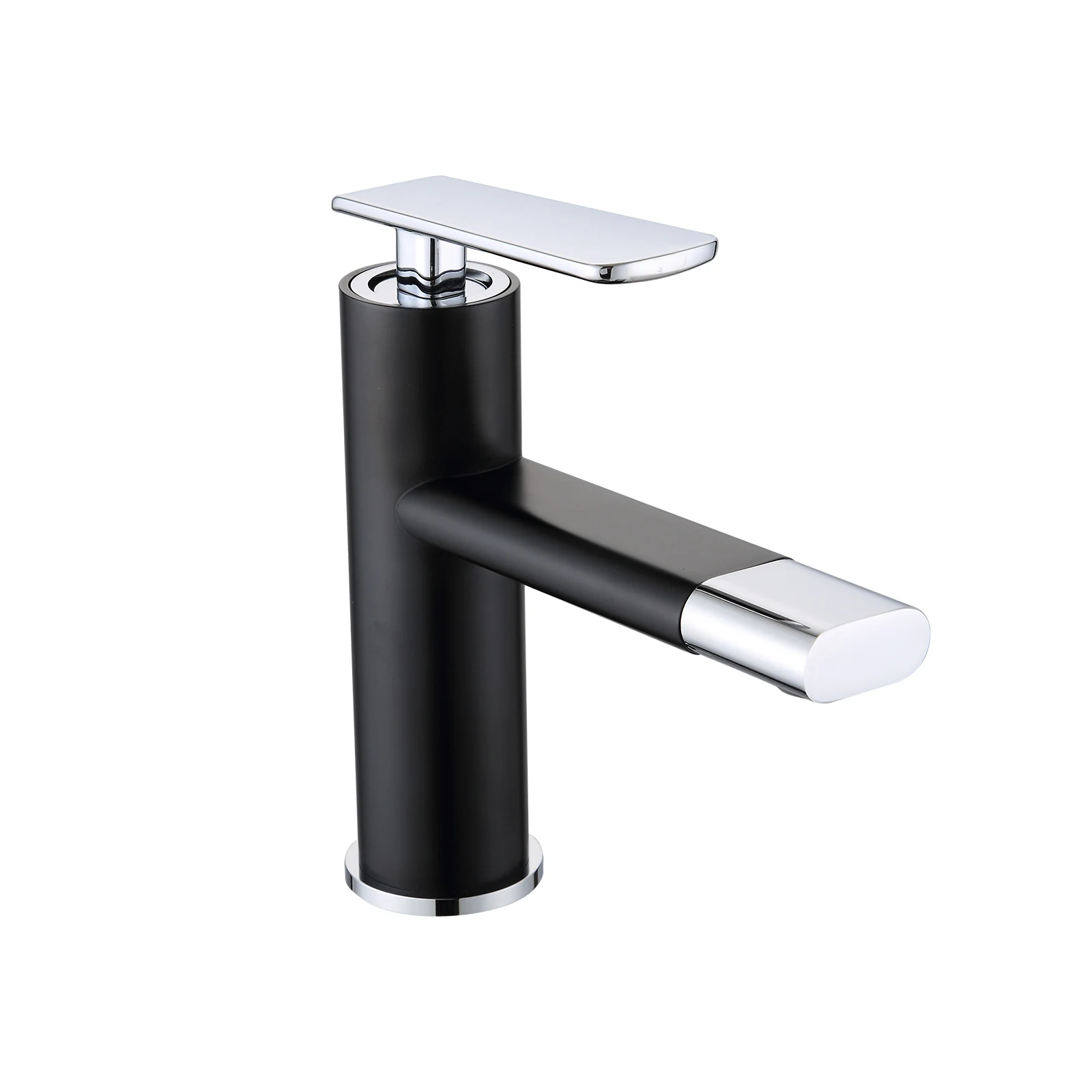 Hot Selling Basin Mixer Faucet Chrome Bathroom Faucet Hot Cold Water Mixer FLG with 360 Degree Rotation Faucet Spout Sink Black