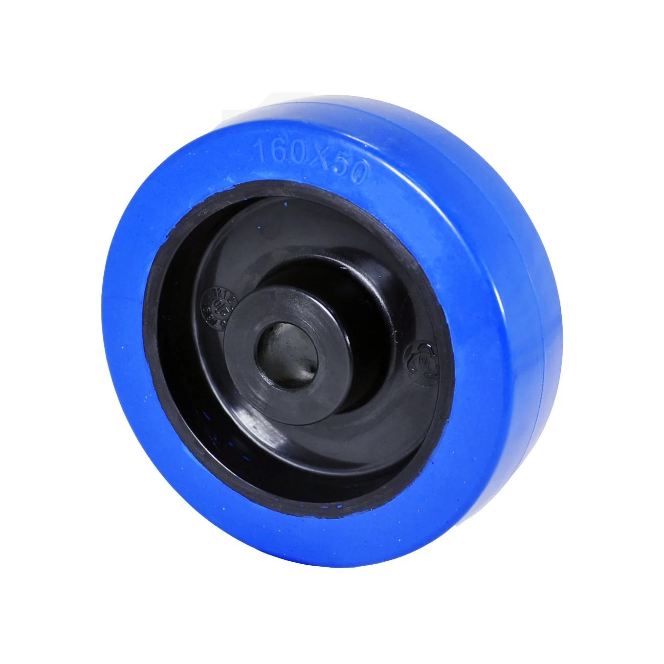 Source factory Hot  products 160X50X60mm European style  High elasticity Roller bearing  Nylon  core blue rubber caster wheel