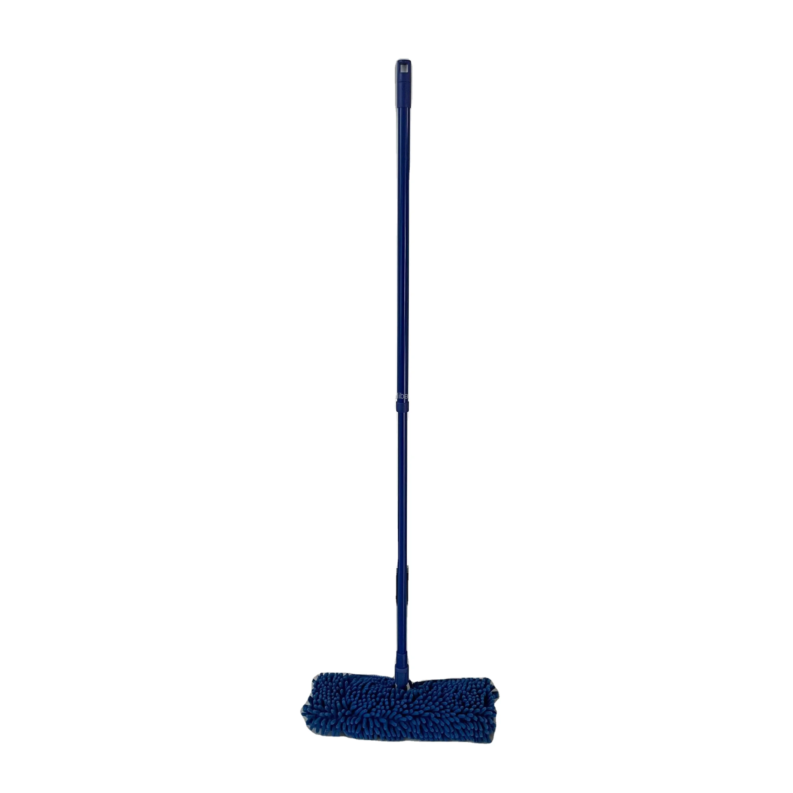 Qingle Dual side Dust Mop Chenille Microfiber Floor Mop with 2 telescopic Long Handle Double Side Flat Mop