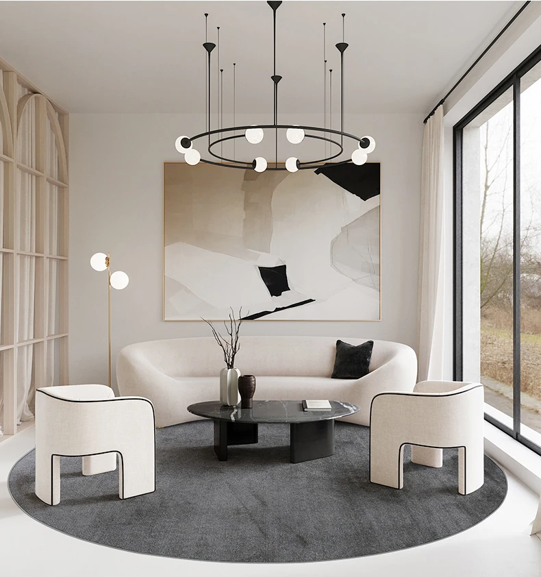 Interior grey retro collection brick design living room large area rug