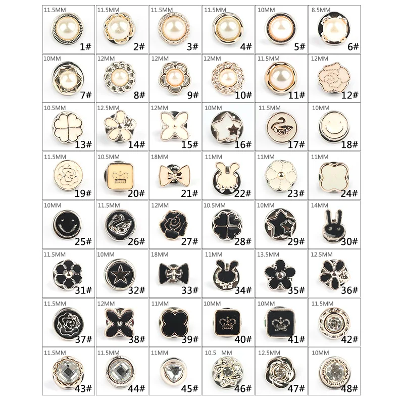 Fashion Anti-naked Brooch Button Custom No Sewing Shirt Collar Pin Button Popular Pearl Button