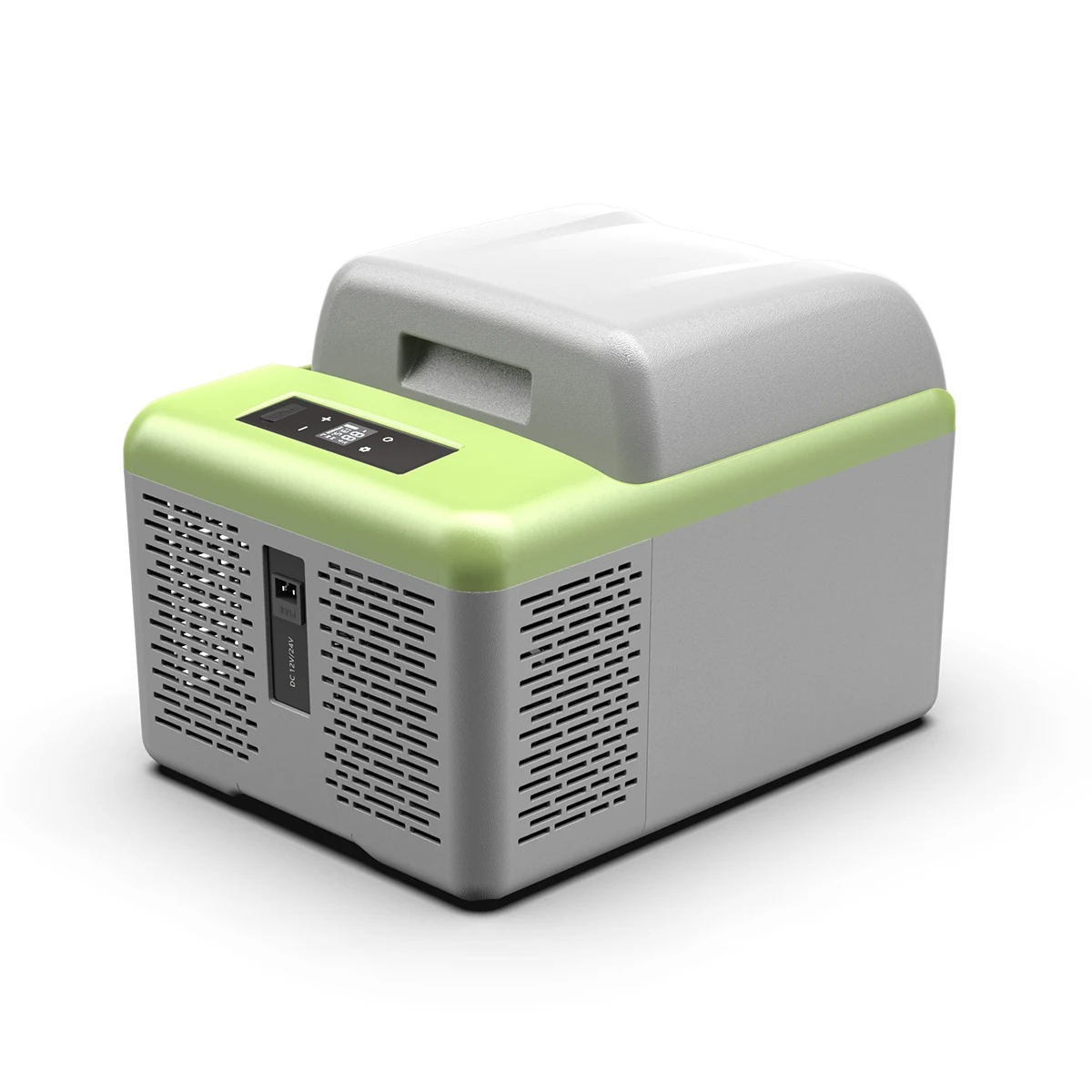 Alpicool C12P new arrivals green color 10.8L mini fridge freezer 2 in 1 portable camping refrigerator for car home dual use