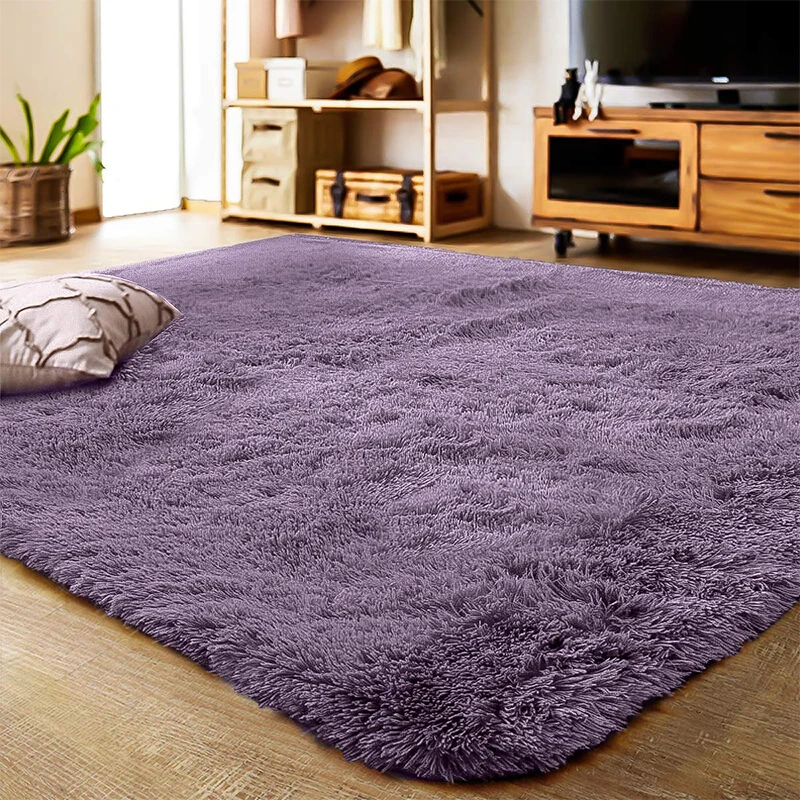 2021 Shaggy Tie Dye Carpet Printed Alfombra Plush Floor Fluffy Mats Kids Room Faux Fur Area Rug Living Room Mats Blanket