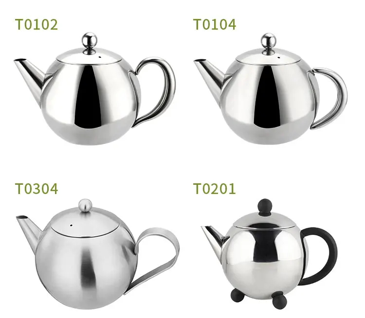 Highwin Factory  1000ml Stainless Steel  Teapot Polished With Strainer