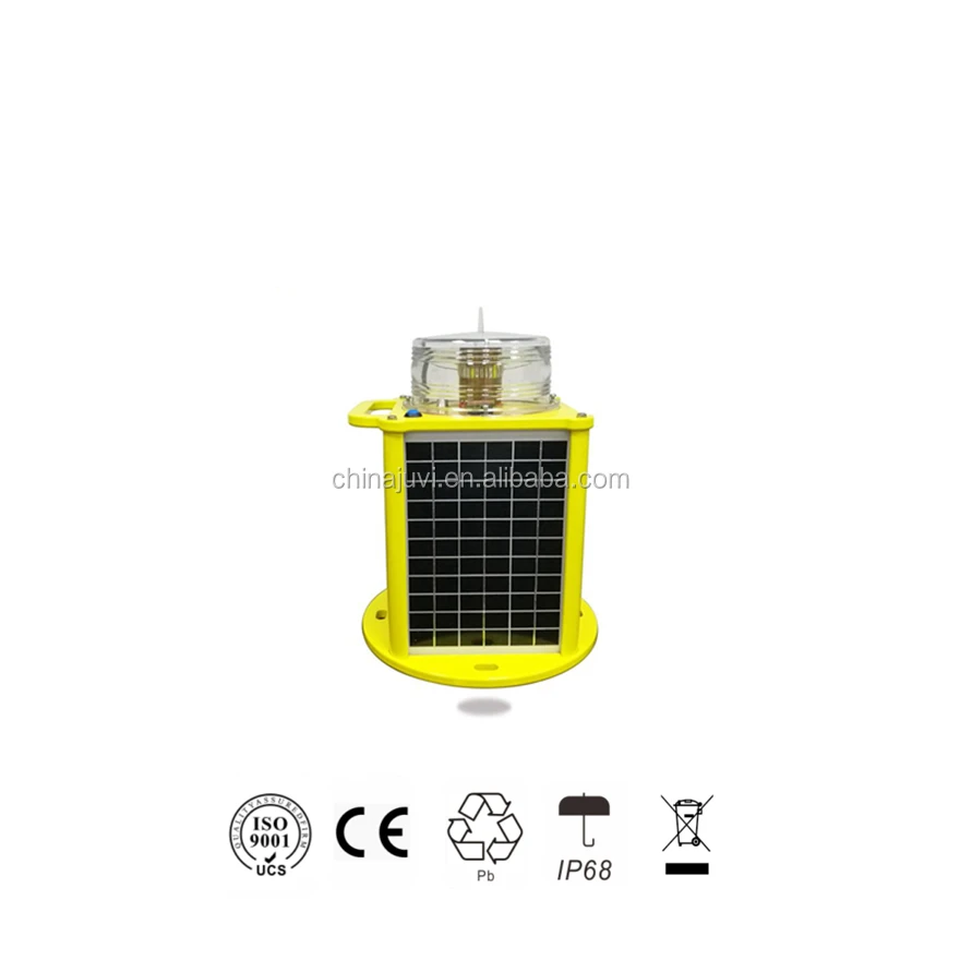 
Elevated helicopter apron warning solar power LED light 