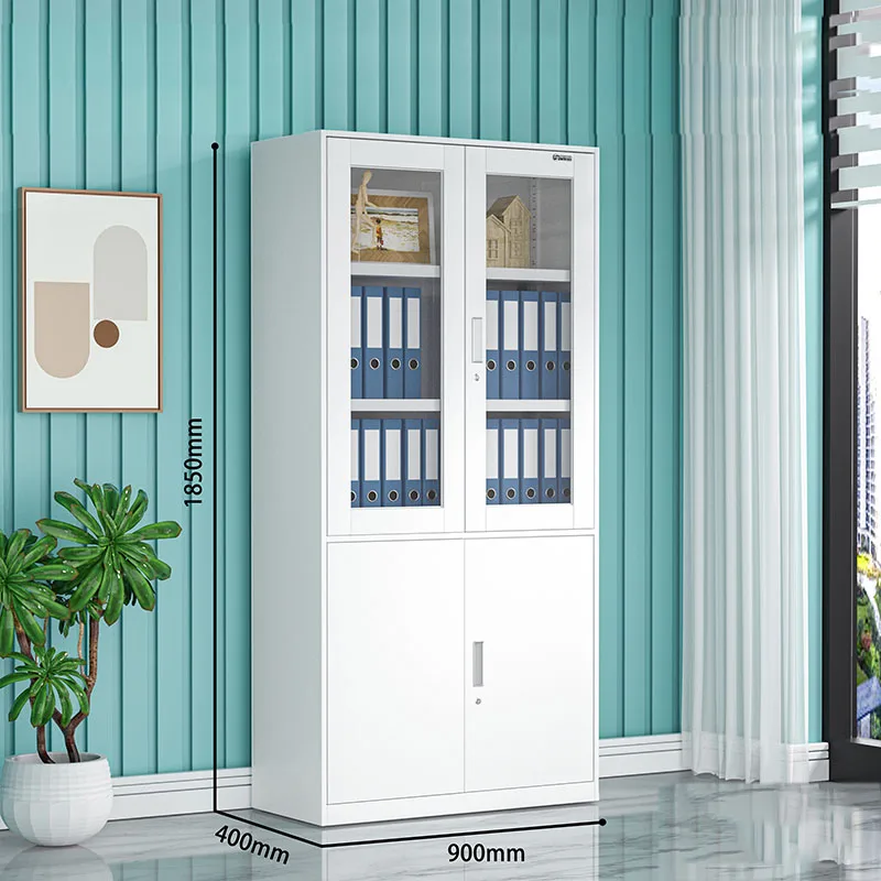 File Cabinet Metal Steel Storage Filing Cabinets 2 Door Fireproof File Cabinet With Glass