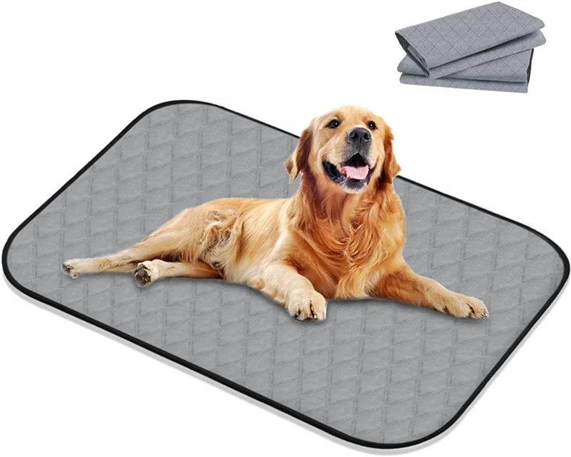 
Wholesale Absorbent Reusable Washable 2 Pack Dog Puppy Pet Pee Pads Pet Training Mats for Dogs 