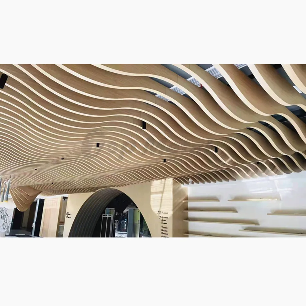 Low Cost Rectangular Aluminum Ceiling Materials U- shaped Tube False Ceiling Panels