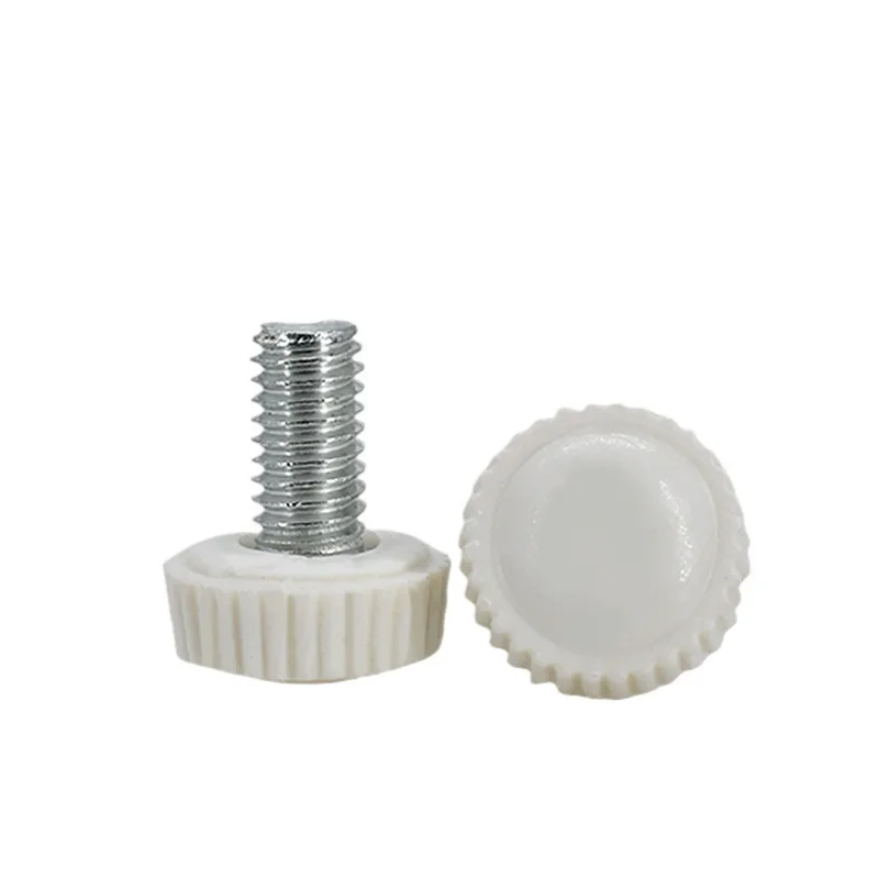 High Quality M4 M5 M6 Thumb Screws Plastic Black Round Head Knurled Knob  Thumb Screws ZINC Plated