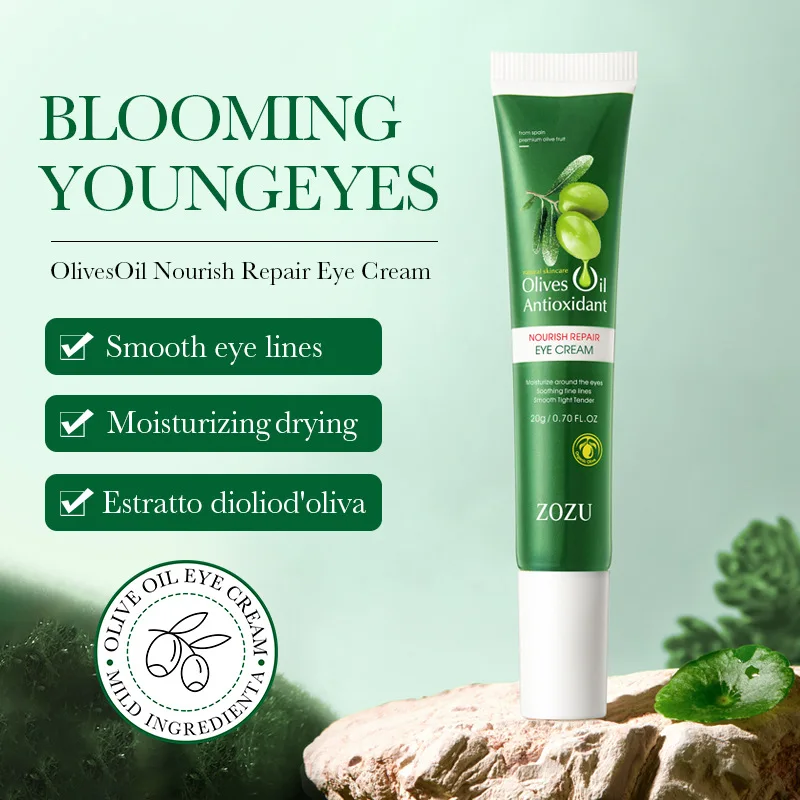 ZOZU Olive oil Eye Cream 20g  improves dark circles and bags under the eyes  Repair smooth skin