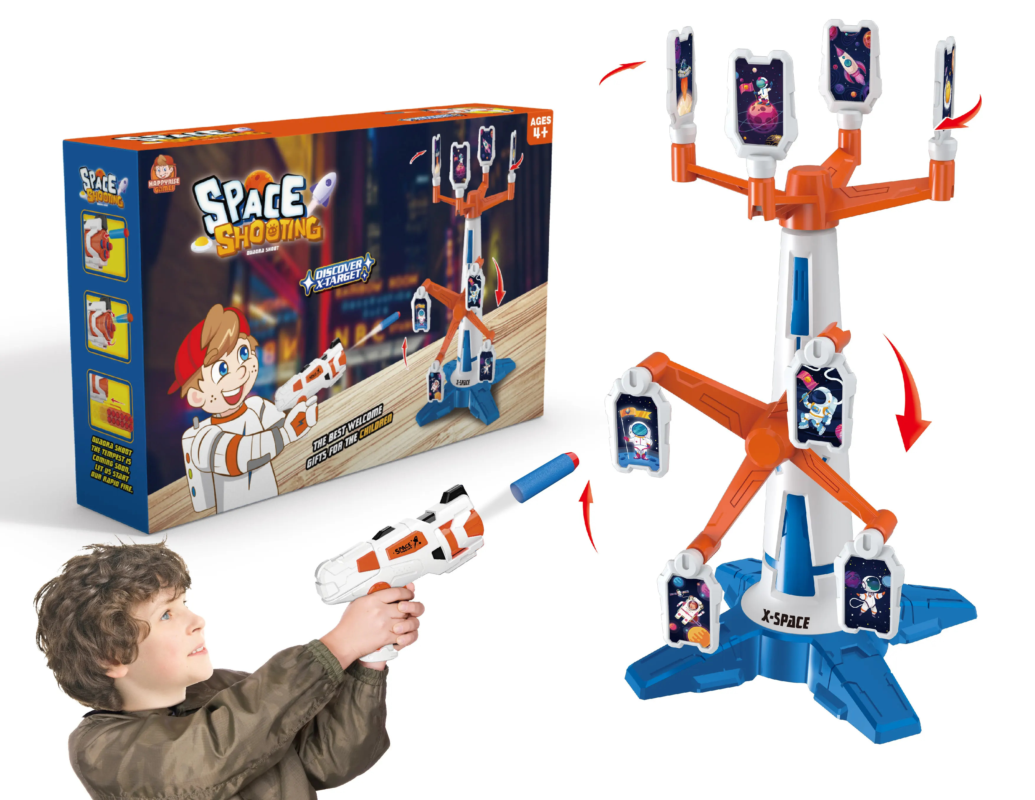 Wholesale Electric Windmill Moving Shooting Target Safe EVA Soft Bullet Airsoft Pistol Toy Guns