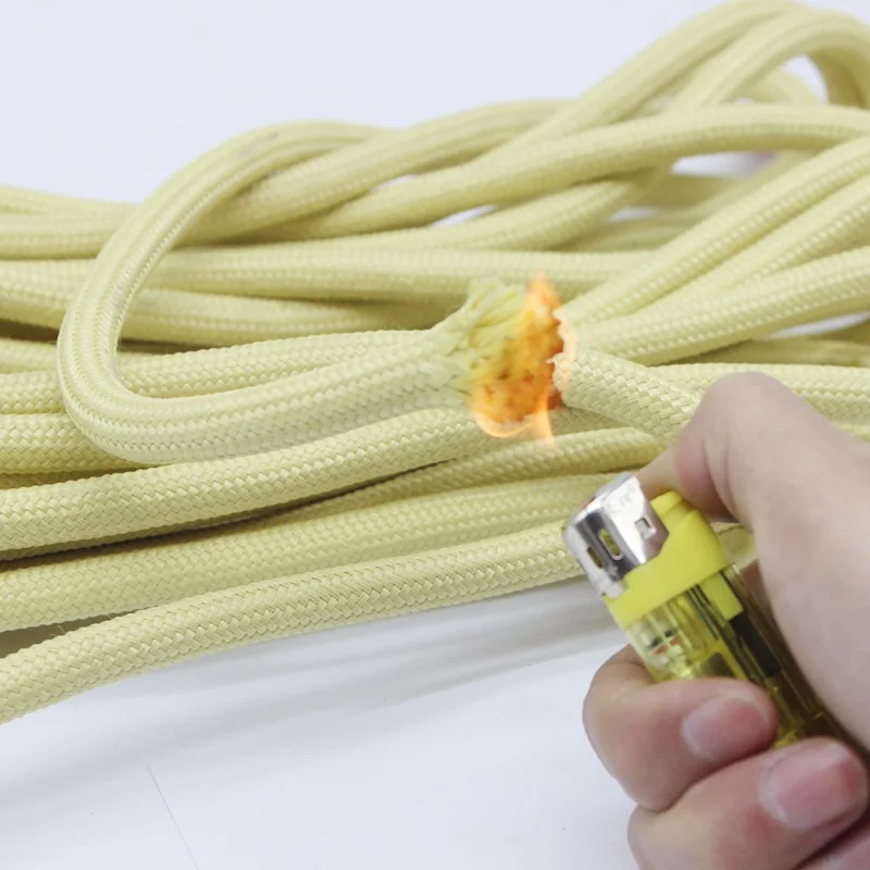 Manufacturer High Tenacity Fireproof Braided Kevlar Aramid Wire Rope Cord Thread