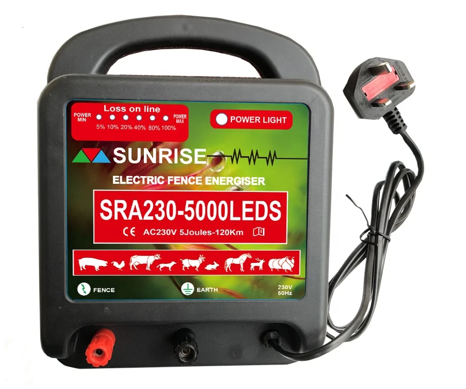 Waterproof electric fence energizer & electric fencing system