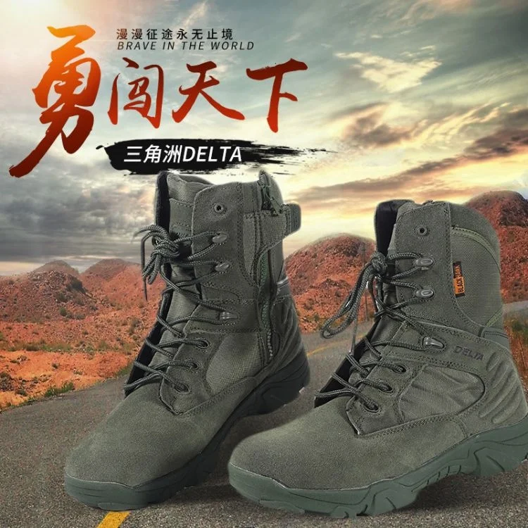 Delta Light Weight Double Men Sports Genuine Leather Tactical Boots For Mens Shoes