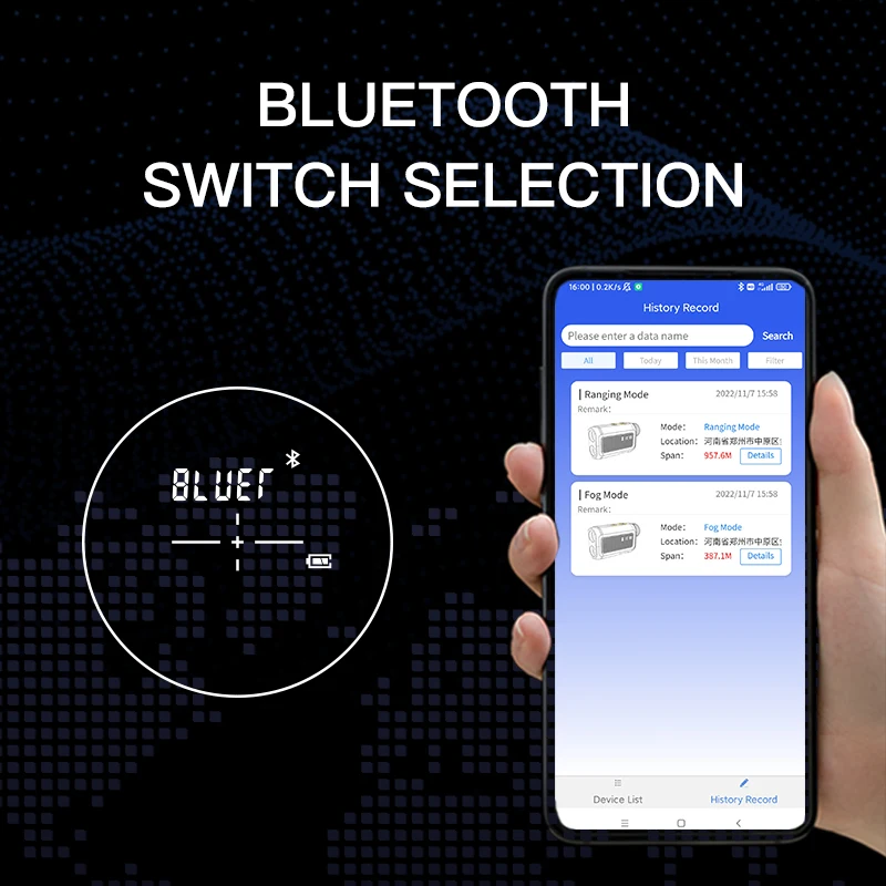 Bosean OEM laser rangefinder 1000m measure distance angle height speed multi functions