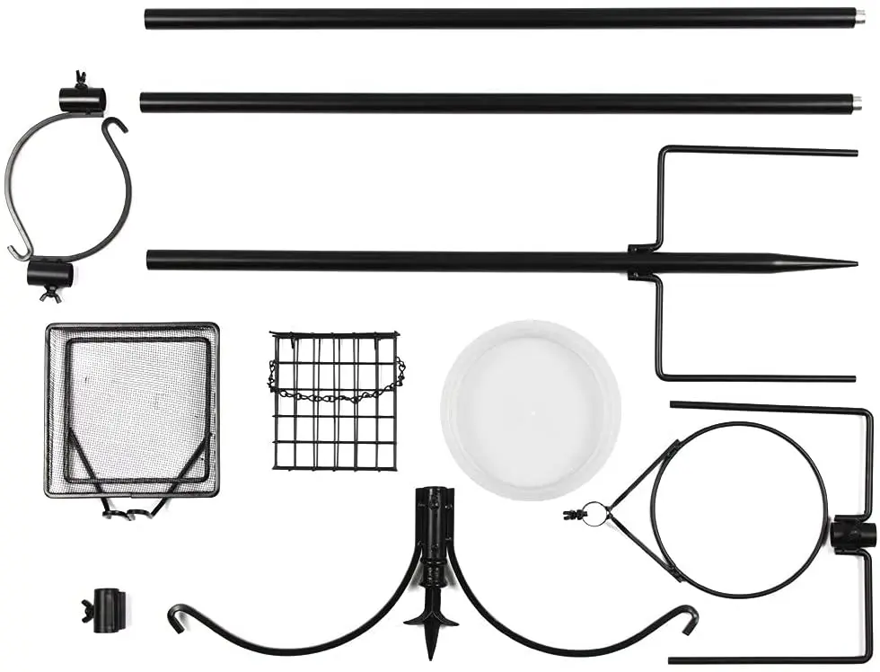 Premium Bird Feeding Station Kit/91 Inch Bird Feeder Pole, Multi Feeder Hanging Kit for Bird Watching/ Bird Bath Bird Feeder