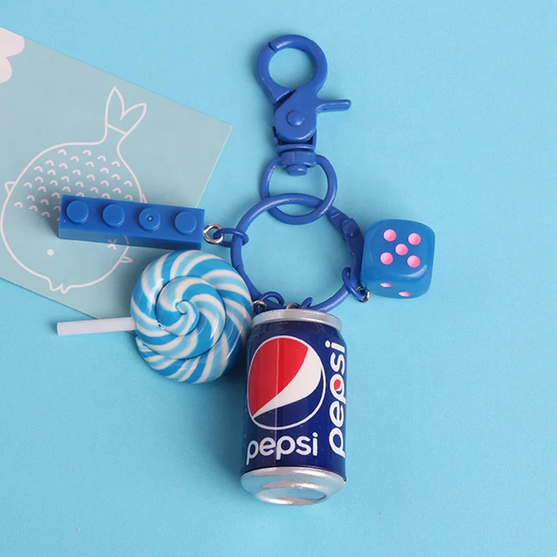 Custom Popular Beverage Bottle Keychain Personality Pendant Multicolored Keychain