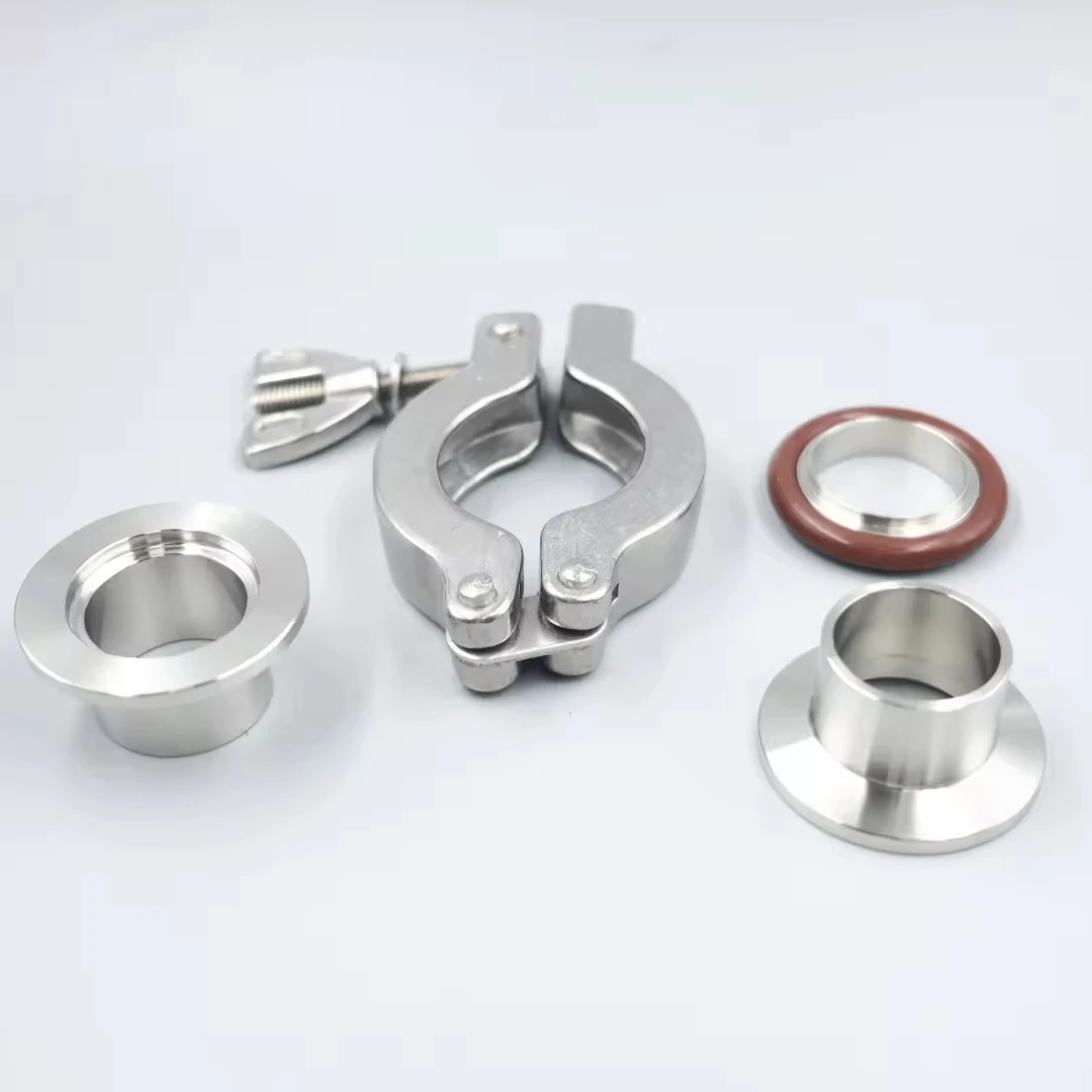 304 stainless steel clamp  KF vacuum flange with sealing ring quick connection mounting kit