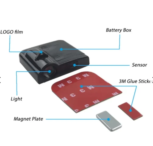 Projector open door laser lamp led atmosphere in the car Logo Ghost Shadow car decoration lamp
