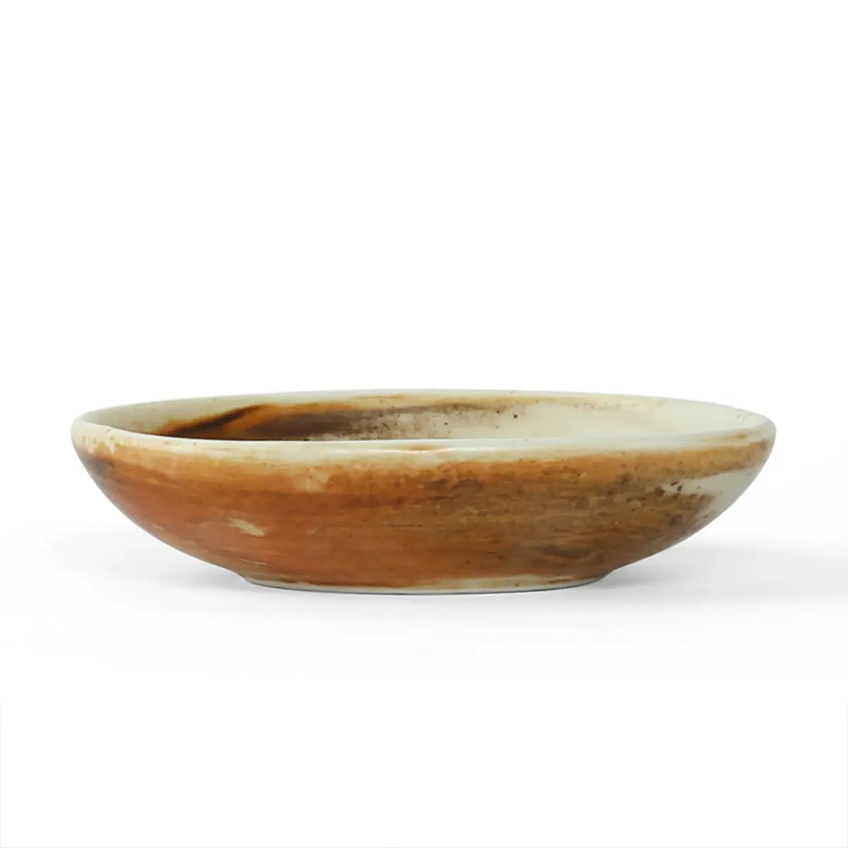 Factory direct wholesale restaurant and hotel irregular tree ring texture ceramic soy sauce dish