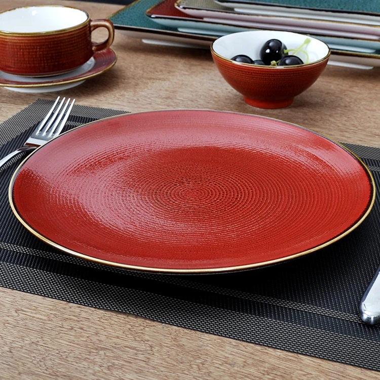 Chaozhou Manufacturer Durable Material Tableware On-glazed  Ceramic Dinner Plate